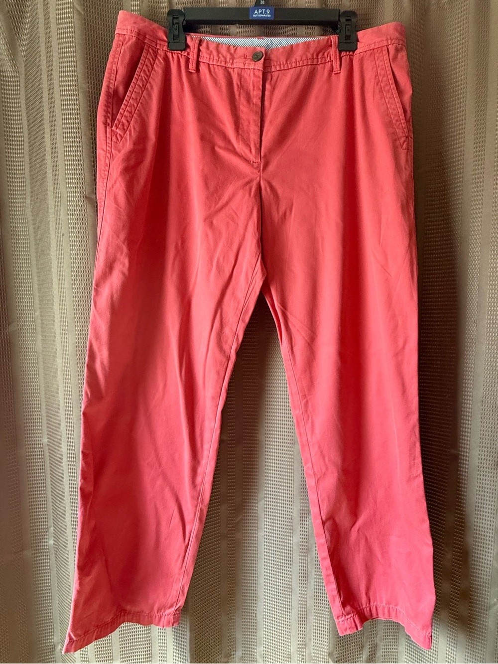 Talbots Coral Pink Straight-Leg Chino Pants